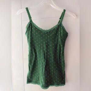 Green Polka Dot Women's Top